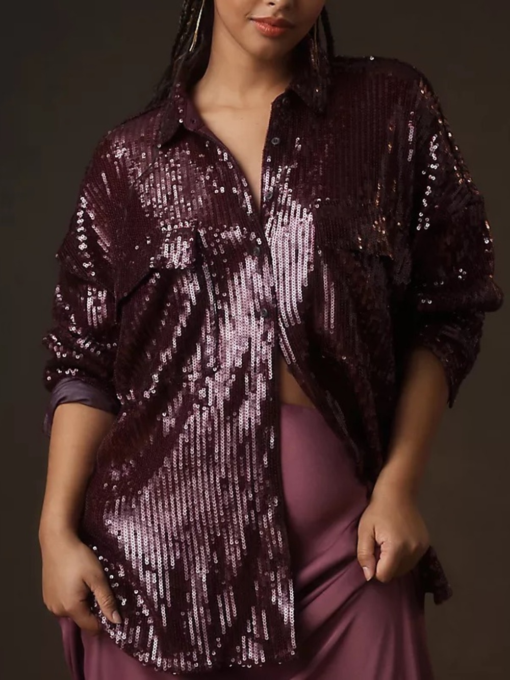 Anthropologie • Pilcro Sequin Buttondown Shirt